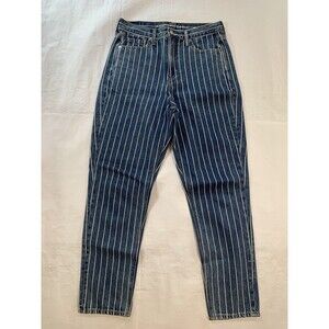 🌻2 for $20🌻 American Eagle Outfitters Jeans Womens 4 Blue Mom Jeans Striped